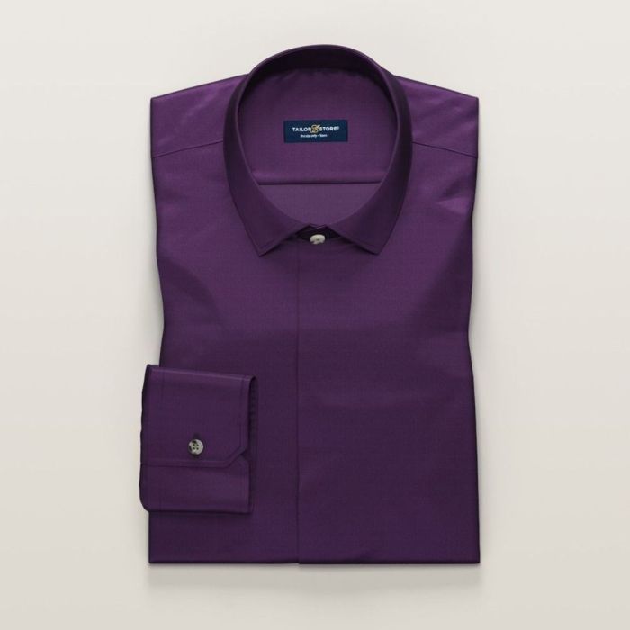 Dark purple dress shirts for men