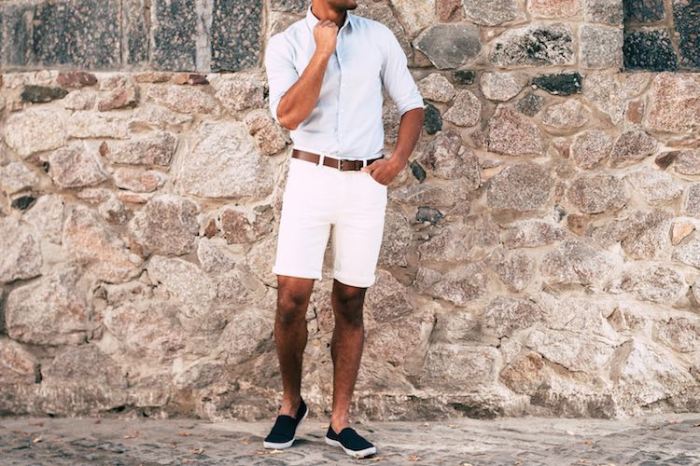 Mens shorts and dress shoes