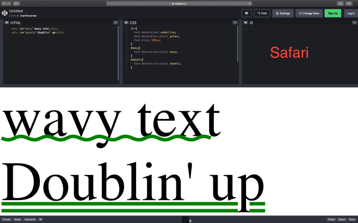 How to make text decoration underline thicker