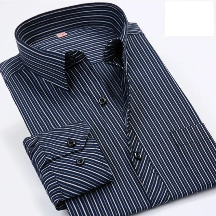 Men's long sleeve striped dress shirts