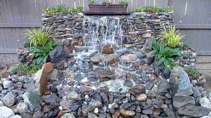 How do you make a waterfall decoration